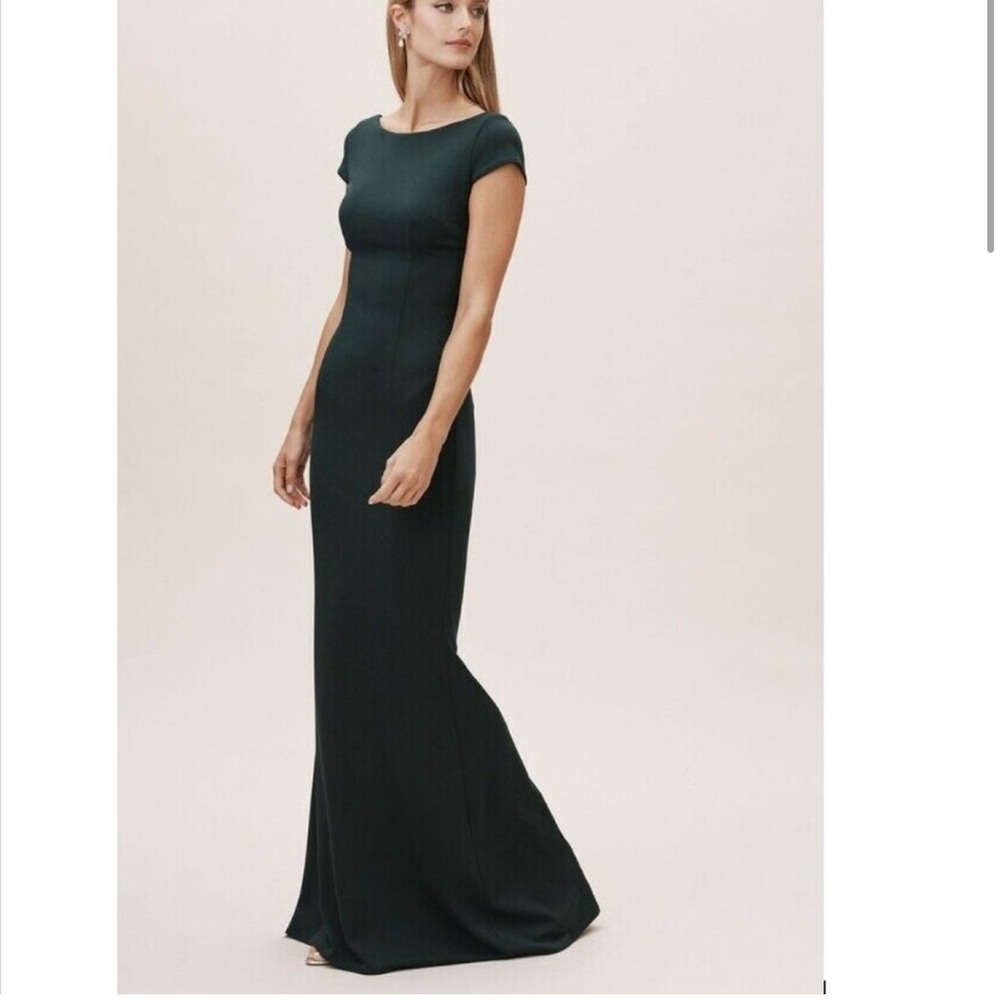 BHLDN Dark Green Maxi Dress